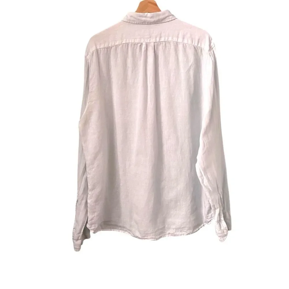 J. Crew Slim Baird McNutt Irish linen Shirt in White Size XL